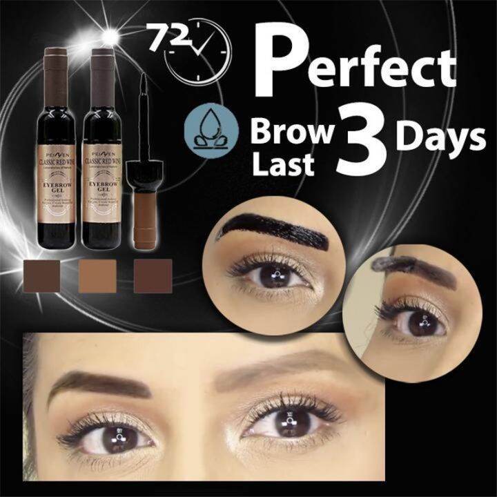 เครื่องสำอางเกาหลี-eyebrow-gel-perfect-waterproof-3d-eyebrow-cream-tattoo-eyebrow-gel-ไวน์แดงสักคิ้วติดทนนาน-waterproof-setting-gel-tint-waterproof-dehulling-dye-เจลคิ้วหลัก-เครื่องสำอางค์แต่งหน้าตา-ข