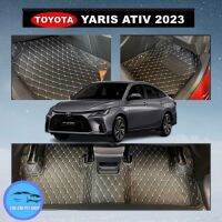 พรมรถหนัง 6D โตโยต้ายาริส Toyota Yaris ATIV 2022-2023หนังอย่างดี หนาสุด13mm ย้ำรุ่นให,