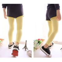 Ready Stock! Kid Girls Cotton Embroidery Stretchy Leggings