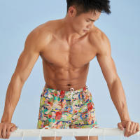 2022 summer beach pants mens seobean mens boxer beach pants shorts fashion printed beach pants