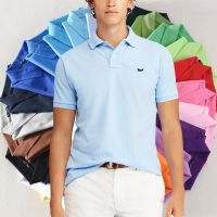 Top Quality 2022 Solid Color Mens Polos Shirts 100 Cotton Short Sleeve Casual Polos Hommes Fashion Summer Lapel Male Tops 811