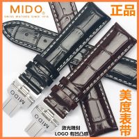 นาฬิกา Mido พร้อมหนังแท้ Berencelli M8600 M7600 บุรุษและสตรีถือหางเสือ Commander 20mm22