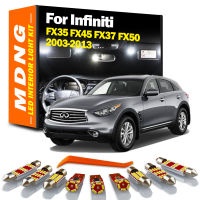 MDNG Canbus ยานพาหนะ LED ภายในแผนที่โดมลำต้นแสงชุดสำหรับ Infiniti FX35 FX45 FX37 FX50 2003-2013อุปกรณ์เสริมในรถยนต์ Led หลอดไฟ