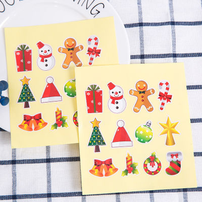 600Pcs Free Shipping Christmas Stickers Gift Snowman Tree Garland Aesthetic Package Label Xmas Stationery Album Sealing 4*3CM