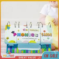 Pelaso บัตร Phonics ภาษาอังกฤษปฏิทินตั้งโต๊ะเด็กวัยหัดเดิน Phonics ตัวอักษร Flashcard