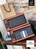 (แท้ ?%‼ from Factory) BOXED 2-IN-1 LONG WALLET GIFT SET IN SIGNATURE