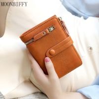 Folding Short Wallet Leather Female Small Coin Purses Hasp Clutch Credit Card Holder Money Handbags Carteira