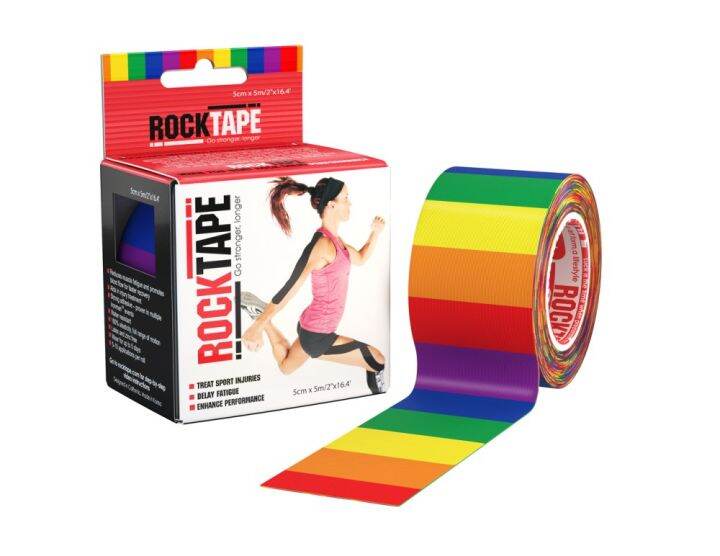 rocktape-rainbow-5cmx500cm-อุปกรณ์พยุงกล้ามเนื้อ-ลดปวด-และลดการบาดเจ็บของกล้ามเนื้อ