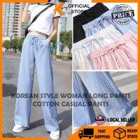 CODpz119nb 【K-Home】S - 3XL Korean Style Casual Woman Long Pants Female Fashion Cotton Loose Casual Pants Plus Size