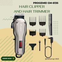 ProGemei  ปัตตาเลี่ยนตัดผมแบบไร้สาย รุ่น GM-6135 สีเงิน (สินค้าพร้อมส่ง)