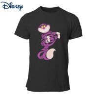 Crazy Cheshire Cat เสื้อยืดผู้ชายรอบคอ100% Cotton T เสื้อ Wonderland แมวสำหรับฮาโลวีนแขนสั้น Tee เสื้อเสื้อผ้า