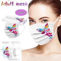 【YANYUO】ผ้าปิดปากจมูก 10PCS Adult Butterfly Mouth Face Covers Disposable Mouth Face Covers 3 Ply Ear Loop Anti-PM2.5 Mouth Face Covers