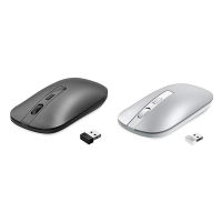 Silent Wireless Mouse, 2.4G Slim Portable Computer Mice with USB Receiver, Less Noise Mobile Optical Mouse