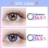 คอนแทคเลนส์ ต่อเดือน Lens INK คอนแทคเล คอนแทคเลนส์สีน้ำตาล/น้ำเงิน ตาโต 14.5มม -1 คู่