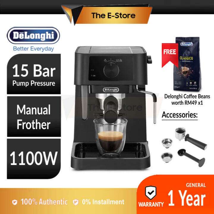 (Free Bubble Wrapping) DeLonghi Stilosa Manual Pump Espresso Machine