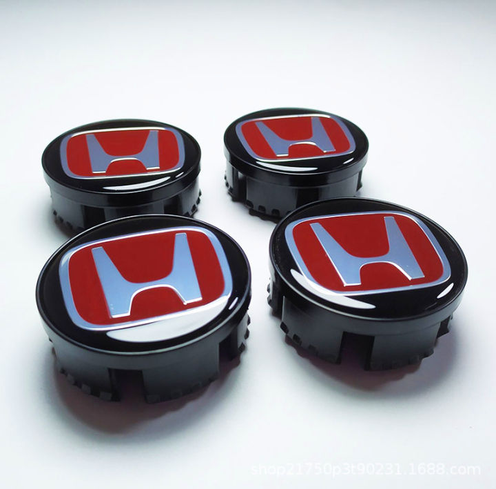 ychicตราสัญลักษณ์ติดกลางล้อhonda-ป้ายสัญลักษณ์ติดฝาครอบดุมล้อสีแดงขนาด58-69มม-สำหรับhonda-accord-honda-civic-city-honda-fit-crv-xrv-odyssey-vezel-4ชิ้น-fd-crusstour