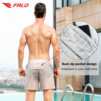 FRLO กางเกงขาสั้นผู้ชาย 2in1 กางเกงว่ายน้ำสำหรับผู้ชาย กางเกงกีฬาขาสั้นชาย แห้งเร็ว ชุดว่ายน้ำชาย รุ่นES016