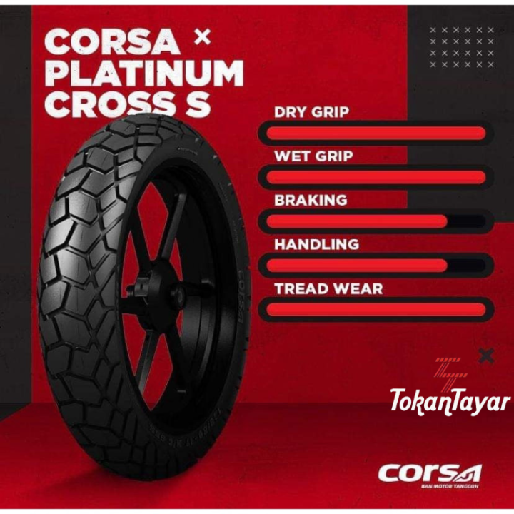 CORSA PLATINUM CROSSS MOTORCYCLE TIRES (TUBELESS) Lazada