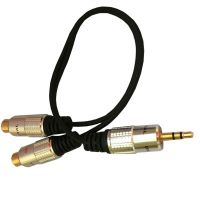 PHLENO Rca ตัวผู้สายเคเบิล0.25ม. ตัวแปลงสายเคเบิลอะแดปเตอร์ลำโพง1 Rca ถึง2 Rca แจ็ค Rca สายแจ็คสายตัวแยก Aux สายออดิโอสายอะแดปเตอร์ Y