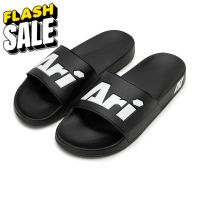 ARI SLIDE SANDALS - BLACK/WHITE รองเท้าแตะ อาริ SANDALS สีดำ #รองเท้าแตะใส่สบาย #รองเท้าแตะ  #รองเท้าแตะเกาหลี  #รองเท้าแฟชันผช