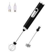 Milk Frother Handheld,Rechageable Milk Frother Drink Mixer with 2 Whisk,for Bulletproof Cappuccino Hot Chocolate