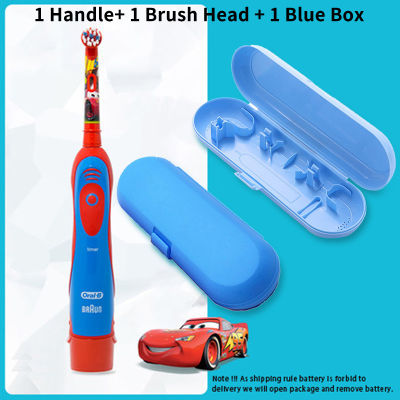 Oral B Electric Toothbrush Kids Replaceable Soft Brush Head Rotation Battery Powered Tooth Brush Oralb for Child Age 3+ Gum Care