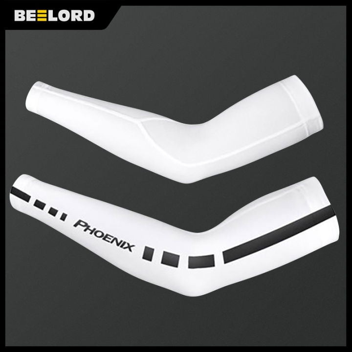 beelord-one-pair-ice-fabric-breathable-uv-protection-running-arm-sleeves-fitness-basketball-elbow-pad-sport-cycling-arm-warmer