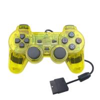 【In Stock】 avk7n0 สำหรับ PS2ควบคุมสาย Gamepad คู่สีใสควบคุมเกมสำหรับ Ps2ควบคุมเกม Gamepad