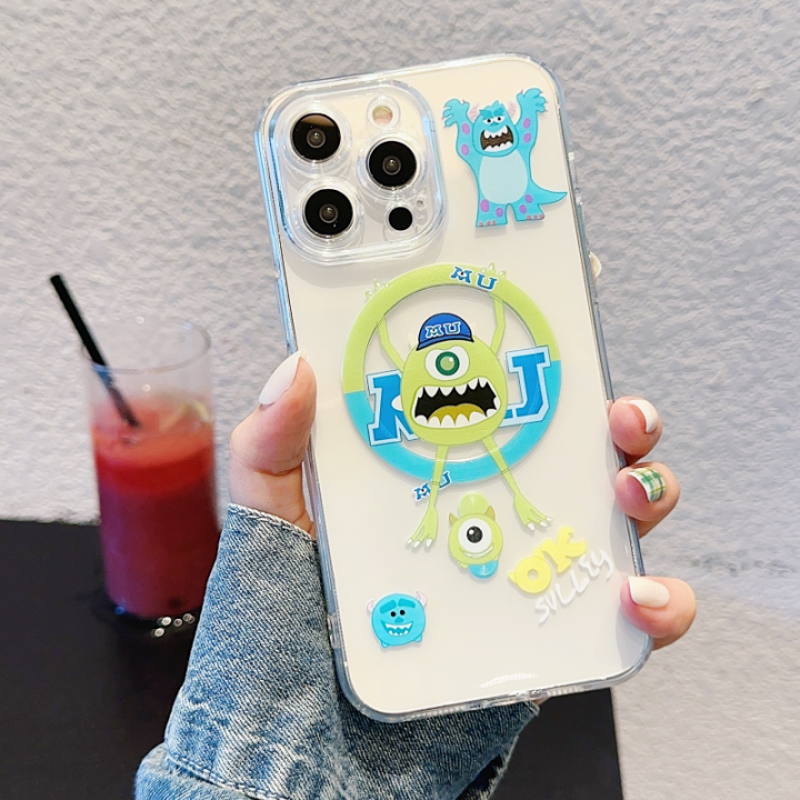 เคสแม่เหล็กหรูหราพิมพ์ลาย-monsters-university-iphone-11-12-pro-max-13-pro-max-7-8-plus-x-xs-xr-สำหรับ-iphone-disney-sullivan