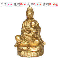 100% High-quality Pure แม่กวนอิมทองแดงนั่งและโฮลดิ้งเด็ก Guanyin เครื่องประดับเครื่องประดับทองสัมฤทธิ์พระพุทธรูปทิเบต