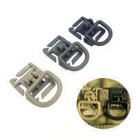 2Pcs พลาสติกยุทธวิธี360องศาหมุน D-Ring Buckle สำหรับ Molle Webbing ล็อค Carabiner กระเป๋าเป้สะพายหลัง Webbing Attachment