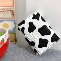 Women New Fashion Wallet Pu Leather Cartoon Cow Cattle Short Ladies Multi-card Slot Coin Purses Student Cute Triple Fold Wallet Wallets