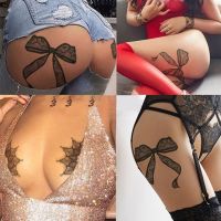 Waterproof Temporary Tattoo Sticker Bow Knot Sexy Lace Butterfly Flower Arm Leg Body Art Flash Tatoo Fake Tatto For Men Women