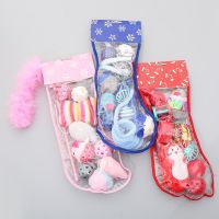 Christmas Pet Cat Toy Multicolor Christmas Set Interactive Cat Toys Small Toy Combination Set PE Sock Packaging Pet Supplies Toys