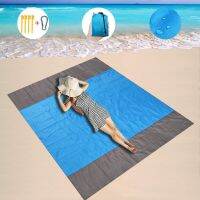 Beach Blanket Sandfree 82″ x 79″ Quick Drying Compact Soft Pocket Outdoor Beach Stuff Mat  Waterproof Picnic Blanket Beach Stuff Sleeping Pads