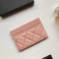 Luxury Top Quality Genuine Leather With LOGO ID Credit Card Wallet Coin Purse Cowhide Caviar Card Holder Card Holders