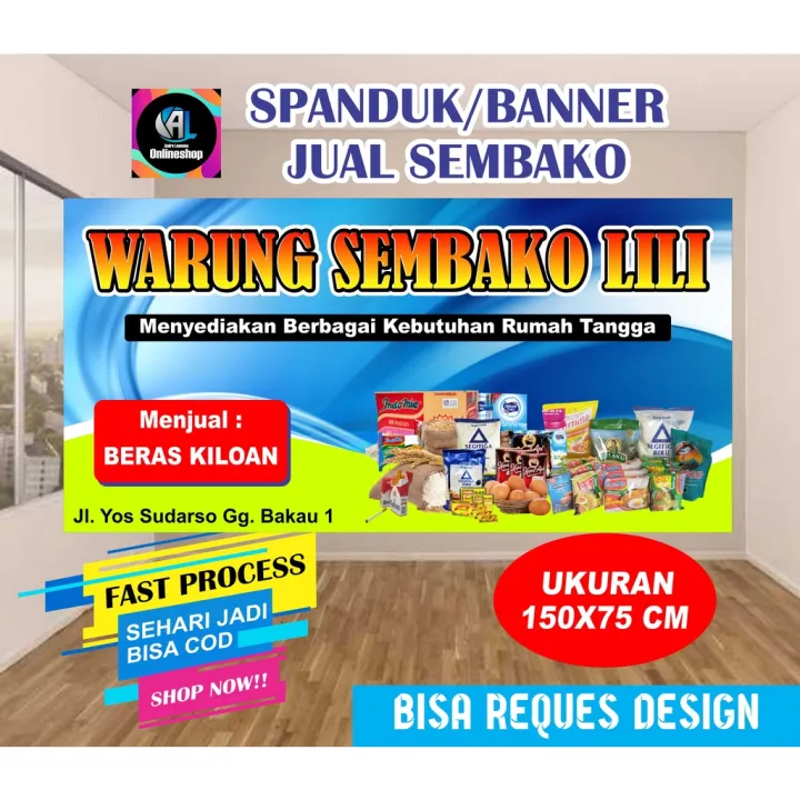 Spanduk, Banner Jual Sembako (Model B) | Lazada Indonesia