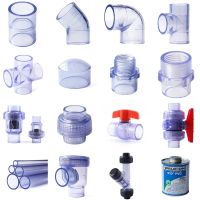 ✼■✤ 20 50mm High Quality Transparent U PVC Pipe Connectors Garden Water Aquarium Fish Tank Drainage Pipe Joints Fittings Accessories