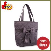 รับประก้นคุณภาพ NaRaYa กระเป๋าโท้ท Satin Quilted Tote Bag with Ribbon ทรงสวย หรูหรา ทันสมัย กันน้ำ ทำความสะอาดง่าย