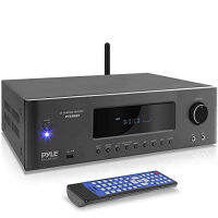 Pyle 1000W Bluetooth Home Theater Receiver - 5.2-Ch Surround Sound Stereo Amplifier System with 4K Ultra HD, 3D Video &amp; Blu-Ray Video Pass-Through Supports, MP3/USB/AM/FM Radio - Pyle PT696BT,Black