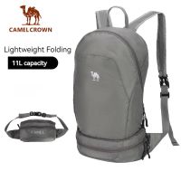 CAMELCROWN กระเป๋าเป้สะพายหลัง11L แบบพับได้กันน้ำน้ำหนักเบามากกลางแจ้งตั้งแคมป์เดินป่ากระเป๋านักเรียนขี่จักรยาน