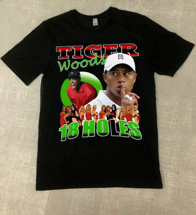 Gildan - NEW Tiger Woods 18 Holes T Shirt Gildan Shirt SIZE USA Limited ...