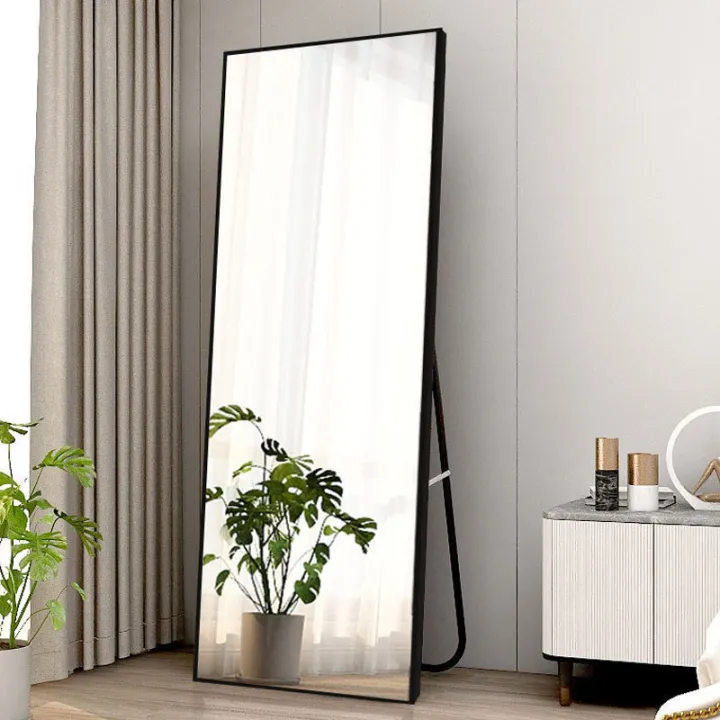 Wall mirror with stand whole body bathroom mirror full body frame make ...