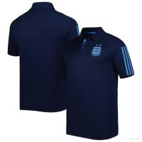 HQ1 World Cup Argentina Jersey POLO Training Wear Football Tshirts Sports Tops Player Version QH1 เสื้อกีฬาสวยๆ2023 เสื้อบาเซโรน่า โปโลฟุตบอล