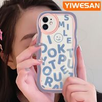 YIWESAN เคสโทรศัพท์ iPhone 11 Pro 11 Pro Max ลายการ์ตูนที่สร้างสรรค์ตัวอักษรสีสันสดใสเคสโทรศัพท์แบบใสขอบเป็นลอนกรอบซิลิโคนป้องกันเลนส์กล้องเคสนิ่มโปร่งใสกันกระแทก