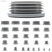 ✌✠ 12Pcs Gray Blanking End Caps Tube Pipe Bed Inserts Plug Table Chair Leg End Caps Dust Cover Floor Protector Furniture Feet Cover