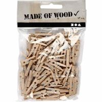 Mini 25mm Natural Wooden Clips 50/100 pcs Photo Clips Clothespin Clips For Photo Clips Clothespin Craft Decoration Clips Pegs Clips Pins Tacks