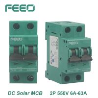 FEEO FPV-63 2P 550V 6A 10A 16A 20A 25A 32A 40A 50A 63A MCB Mini DC Circuit Breaker TUV CE Certificate Solar Energy PV MCB