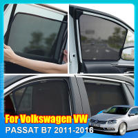 สำหรับโฟล์คสวาเกน VW P Assat B7 2011-2016แม่เหล็กรถหน้าต่างม่านบังแดดโล่ด้านหน้ากระจกด้านหลังด้านข้างม่านสีอาทิตย์ Visor