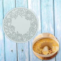 Circle Flower Shape Mold Wreath Chocolate Mould Cake Pastry Baking Gumpaste Moulds Decoration Suger Lace Mat Bread Cake  Cookie Accessories